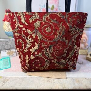 Elegant Red and Gold Tote Bag